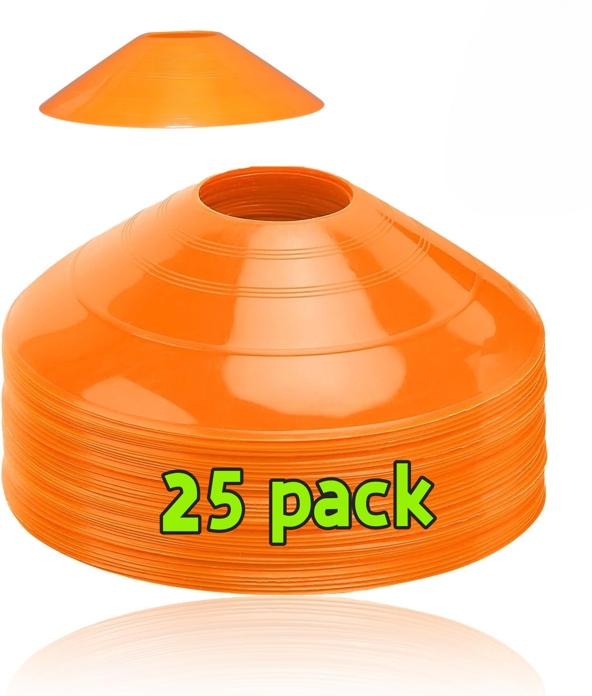 Sports Equipment Football - Paquete de 25 Conos de Fútbol,