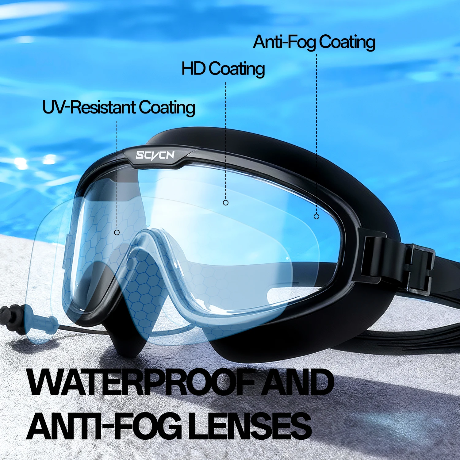 Gafas de Natación SCVCN Profes - Swimming Goggles Anti Fog reseña y precio