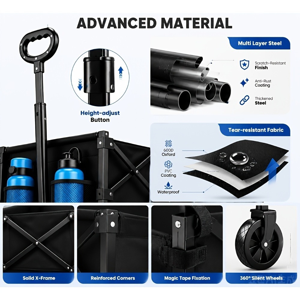 Carro utilitario plegable para - Sports Equipment Wagon reseña y precio